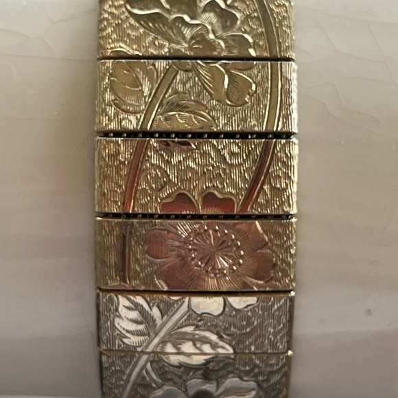 Vintage Etch Gold filled bracelet - Picture 4 of 5